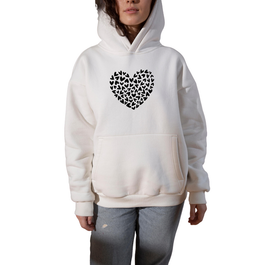 Polera unisex - Corazones Doodle