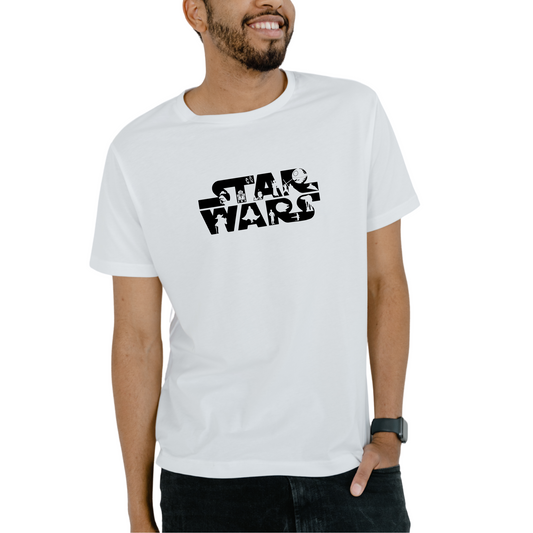 Polo de hombre - Star Wars blanco y negro