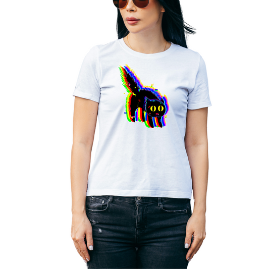 Polo de mujer - Gato Glitch