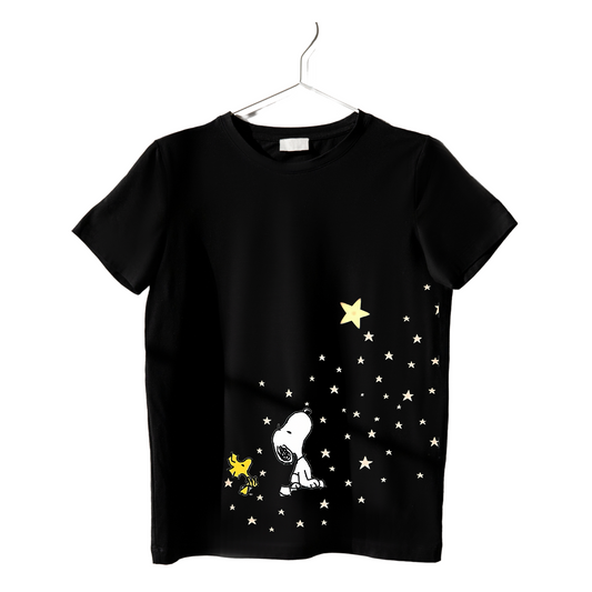 Polo de mujer - Snoopy y Emilio con Estrellas